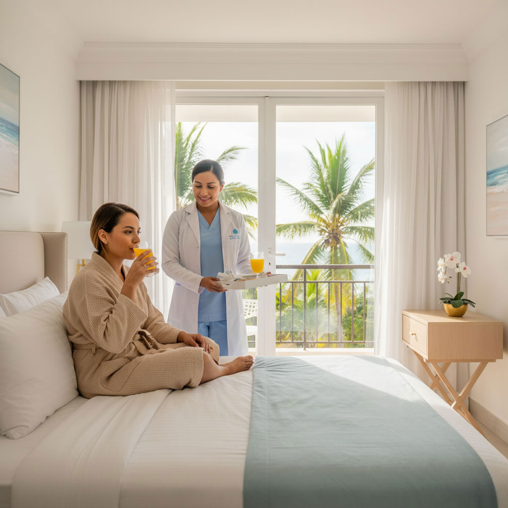 Private recovery suite in Barranquilla with natural light